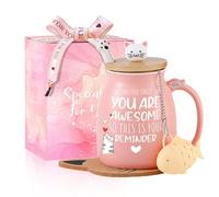 Cadeau de remerciement pour femme, tasse à café kawaii, cadeau d'amitié, cadeau d'anniversaire pour femme, cadeau de détente personnalisé, cadeau pour elle et fille