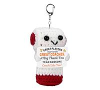 Cadeau de remerciement pour homme et femme - Poupée au crochet - Cadeau de fin de saison - Cadeau de départ à la retraite pour entraîneur adjoint - Coupe du monde