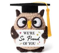 Cadeau de remise de diplôme 2026, chouette au crochet faite à la main avec casquette de diplôme et carte « We Are So Proud of You », cadeau de remise de diplôme pour lui, elle, fille, fils, ami