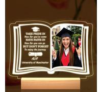 Cadeau de Remise de Diplôme Personnalisé, Plaque Acrylique Personnalisée avec Photo et Nom, Cadeau de fin d'études pour Fille ou Fils, Adapté pour un Diplôme de Premier Cycle, de Maîtrise, de Doctorat