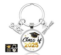 Cadeau de remise de diplôme, porte-clés avec carte de vœux, cadeau pour Bachelor Master, remise de diplôme, réussite du baccalauréat - Classe de 2025