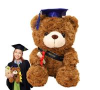 Cadeau de remise des diplômes, ours en peluche diplômé | Présenter un grand ours mignon avec un parchemin, une animale en peluche en peluche, des cadeaux de diplômes de décoration de table de t