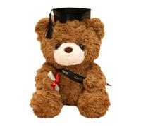 Cadeau de remise des diplômes, ours en peluche diplômé | Présenter un grand ours mignon avec un parchemin, une animale en peluche en peluche, des cadeaux de diplômes de décoration de table de t