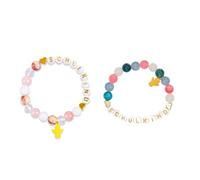 Cadeau de rentrée des classes 2025 - Bracelet pour fille - Cadeau de rentrée scolaire - Remplissage de sac d'école - Décoration de rentrée des classes - Porte-bonheur avec carte de vœux - Boîte cadeau