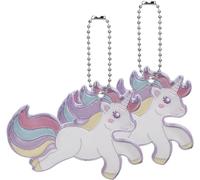 Cadeau de rentrée des classes pour fille, pendentif réflecteur licorne comme cadeau d'écolier, remplissage de sac d'école, porte-bonheur, multicolore, 8.5*6