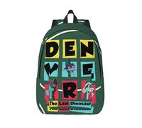 Cadeau de rentrée scolaire Denver le dernier dinosaure écharpe grande capacité sacs pour enfants Denver le dernier dinosaure cool couple cartable Noir