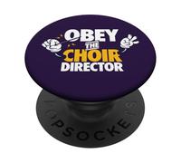 Cadeau de répétition pour entraîneur Vocal Obey The Choir Director PopSockets PopGrip Adhésif