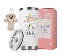 Cadeau de rétablissement « Get Well Soon » pour femme et homme, cadeau « Thinking of You » pour femme, Hug in A Box, gobelet attentionné de 590 ml, cadeau pour convalescence après une chirurgie (blanc