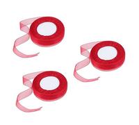 Cadeau de ruban Papier d'emballage de papillon, Lot de 3 rubans en dentelle et organza transparent for emballage de gâteaux, bouquets de mariage, nœuds, décoration rose, boîte à bonbons, maille violet