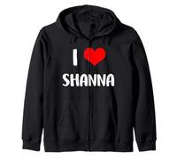 Cadeau de Saint Valentin pour Anniversaire de Mariage avec Inscription « I Love Shanna » Sweat à Capuche