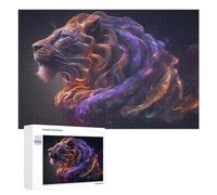 Cadeau De Saison : Cosmic Lion A Digital Artwork -1, 1000 PCS, Jeu D’Assemblage en Bois - pour Un Défi Gratifiant Le W nd