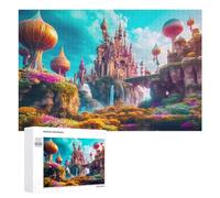 Cadeau De Saison : Fantasy Castle in A Lush Garden, 1000 PCS, Jeu D’Assemblage en Bois - pour Un Défi Gratifiant Le W nd