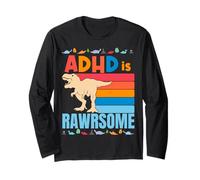 Cadeau de Sensibilisation à l'attention, Dinosaure « ADHD is Awesome » pour garçons et Filles Manche Longue