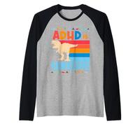 Cadeau de Sensibilisation à l'attention, Dinosaure « ADHD is Awesome » pour garçons et Filles Manche Raglan