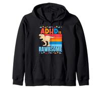 Cadeau de Sensibilisation à l'attention, Dinosaure « ADHD is Awesome » pour garçons et Filles Sweat à Capuche