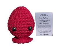 Cadeau de soutien émotionnel, décoration en peluche au crochet, poupée amusante au crochet (cramoisi)