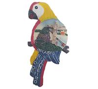 Cadeau de Souvenir d'aimant de réfrigérateur de Forme de Perroquet de 3D de Rio de Janeiro Brésil, Collection d'autocollant magnétique de décoration de Maison et de Cuisine
