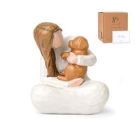 Cadeau de souvenir de chien pour amateur de chiens, cadeaux commémoratifs d'amitié de chiens anges pour chiens, figurines sculptées en résine peintes à la main pour la perte d'animal de compagnie