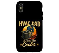 Cadeau de Technicien CVC pour Les Papas comme Un Papa Ordinaire mais Refroidisseur Coque pour iPhone X/XS