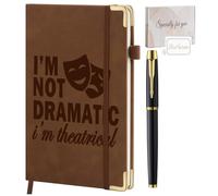 Cadeau de théâtre musical - Carnet de 200 pages A5 lignées avec poche intérieure et stylo - Cadeaux Broadway pour directeurs, acteurs, enseignants de musique, musiciens, théâtre, enfants, théâtre