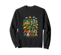 Cadeau de Voyage à Addis-Abeba Ethiopie dessiné à la Main Sweatshirt