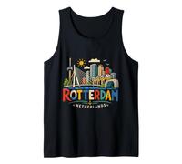 Cadeau de Voyage à Rotterdam Pays-Bas dessiné à la Main Débardeur