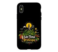 Cadeau de Voyage à Sao Tomé-et-Principe dessiné à la Main Coque pour iPhone X/XS