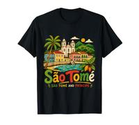 Cadeau de Voyage à Sao Tomé-et-Principe dessiné à la Main T-Shirt