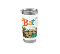 Cadeau de voyage Bata en Guinée équatoriale dessiné à la main Gobelet isotherme en acier inoxydable double paroi