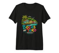Cadeau de Voyage Bocas Del Toro Panama dessiné à la Main T-Shirt Haut de Gamme