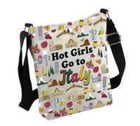 Cadeau de voyage en Italie Hot Girls Go to Italy Sac à bandoulière Cadeau pour amoureux de l'Italie Cadeau souvenir Italie Cadeau de bienvenue pour elle, Italybag