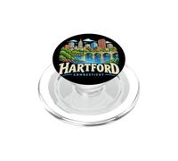 Cadeau de Voyage Hartford Connecticut dessiné à la Main PopSockets PopGrip pour MagSafe
