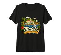 Cadeau de Voyage Malabo Guinée équatoriale dessiné à la Main T-Shirt Haut de Gamme