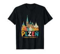 Cadeau de Voyage Pilsen en République tchèque dessiné à la Main T-Shirt