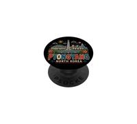 Cadeau de Voyage Pyongyang en Corée du Nord dessiné à la Main PopSockets PopGrip Adhésif