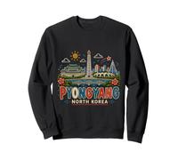 Cadeau de Voyage Pyongyang en Corée du Nord dessiné à la Main Sweatshirt
