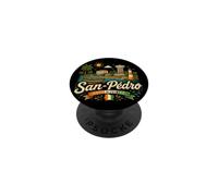 Cadeau de Voyage San Pedro Côte D'Ivoire dessiné à la Main PopSockets PopGrip Adhésif