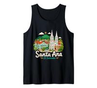 Cadeau de Voyage Santa Ana El Salvador dessiné à la Main Débardeur