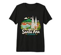Cadeau de Voyage Santa Ana El Salvador dessiné à la Main T-Shirt Haut de Gamme