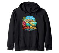 Cadeau de Voyage Santa Maria Cap-Vert dessiné à la Main Sweat à Capuche