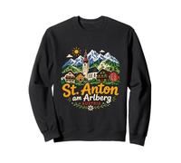 Cadeau de Voyage St. Anton am Arlberg Autriche dessiné à la Main Sweatshirt
