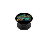 Cadeau de Voyage Surat Thani Thaïlande dessiné à la Main PopSockets PopGrip Adhésif
