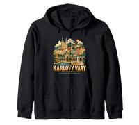 Cadeau de Voyage Vintage Karlovy Vary République tchèque Sweat à Capuche