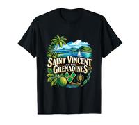 Cadeau de Voyage Vintage Saint Vincent Grenadines T-Shirt Graphique avec Valeur