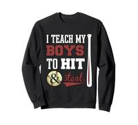 Cadeau d'entraîneur « I Teach My Boys to Hit and Steal » Sweatshirt