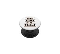 Cadeau d'histoire des Noirs Être Noir n'est Pas Un Crime End Racisme PopSockets PopGrip Adhésif