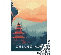 Cadeau d'hiver : Chiang Mai Thailand Puzzle 1000 Pièces, 38x26cm/1000pcs