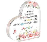 Cadeau d'infirmière pour femme, cadeau de remerciement, plaque en acrylique en forme de cœur, cadeau de départ pour femmes, infirmières, enseignantes, collègues, amis, patrons, employés