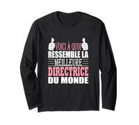 Cadeau directrice d'école humour meilleure directrice merci Manche Longue