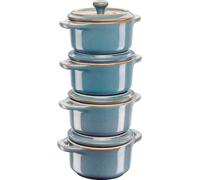 Cadeau Donner 200 ML 4 Pcs Turquoise Paniers Plats De Cuisson En Céramique